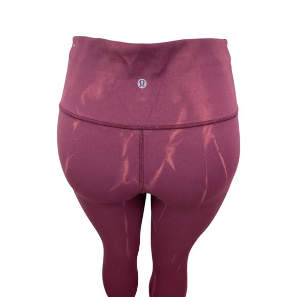 Lululemon Wunder Train Women's High Rise Tight 25" Leggings Fade Sun Red Merlot - Picture 4 of 5